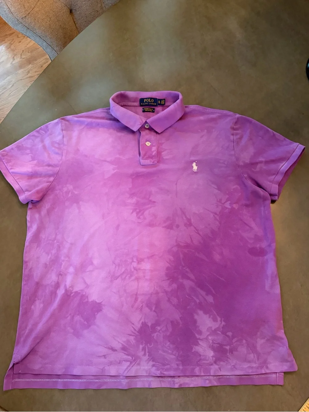 Polo Ralph Lauren Custom Slim Fit Stretch Mesh Tie-Dye Polo Shirt XL